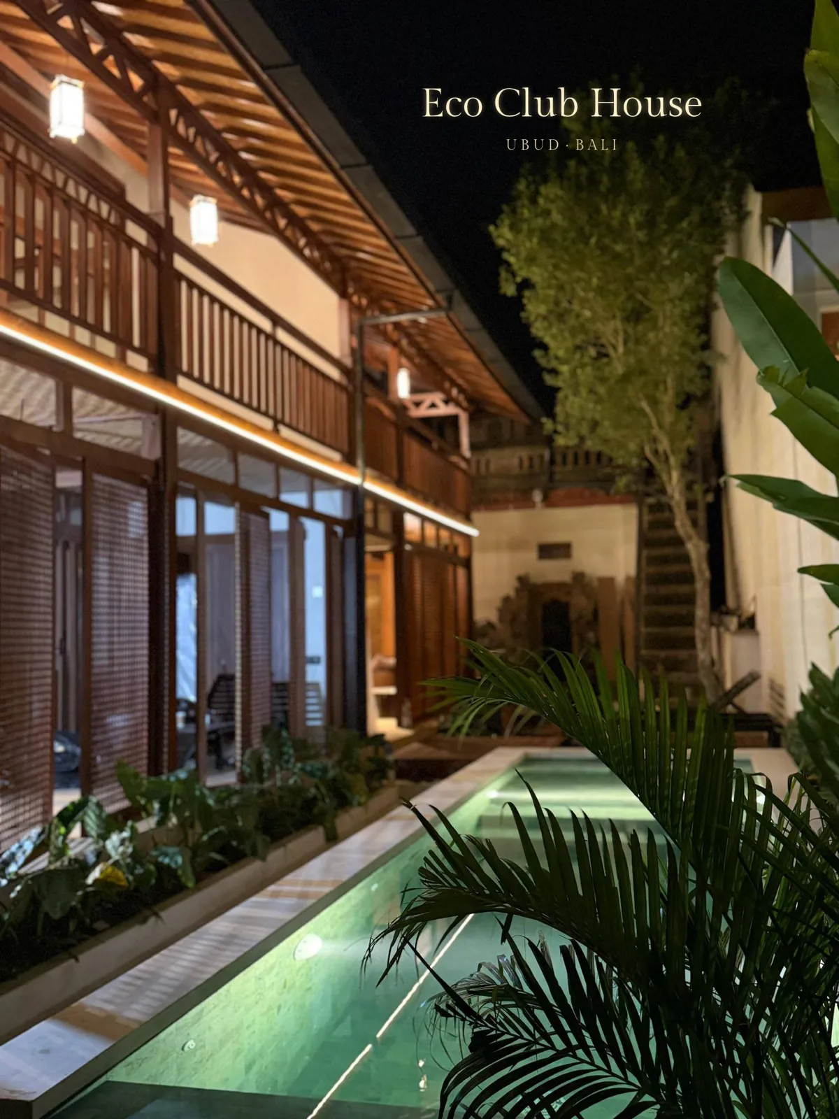 Eco Club House at night